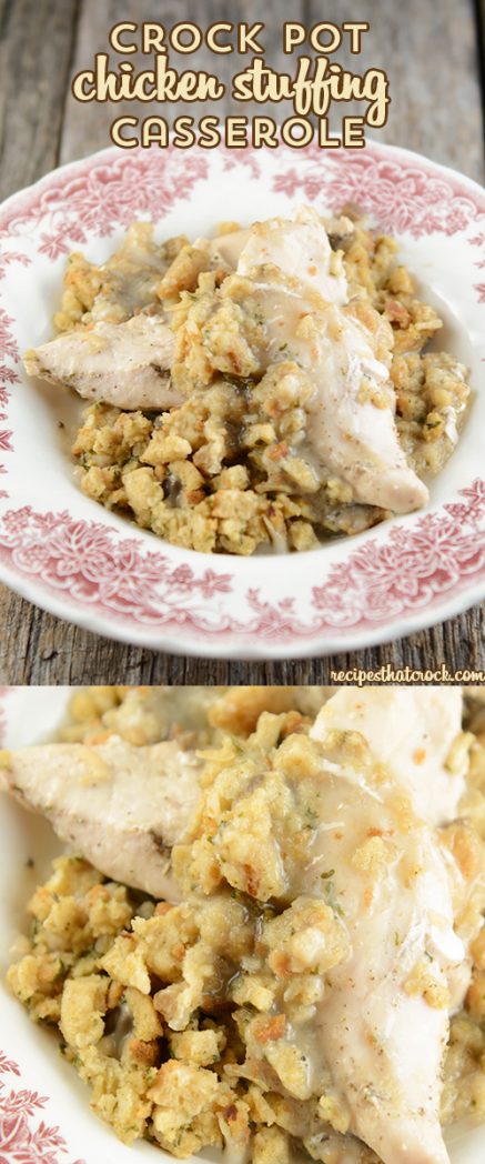 Crock Pot Chicken Stuffing Casserole - Recipes That Crock!