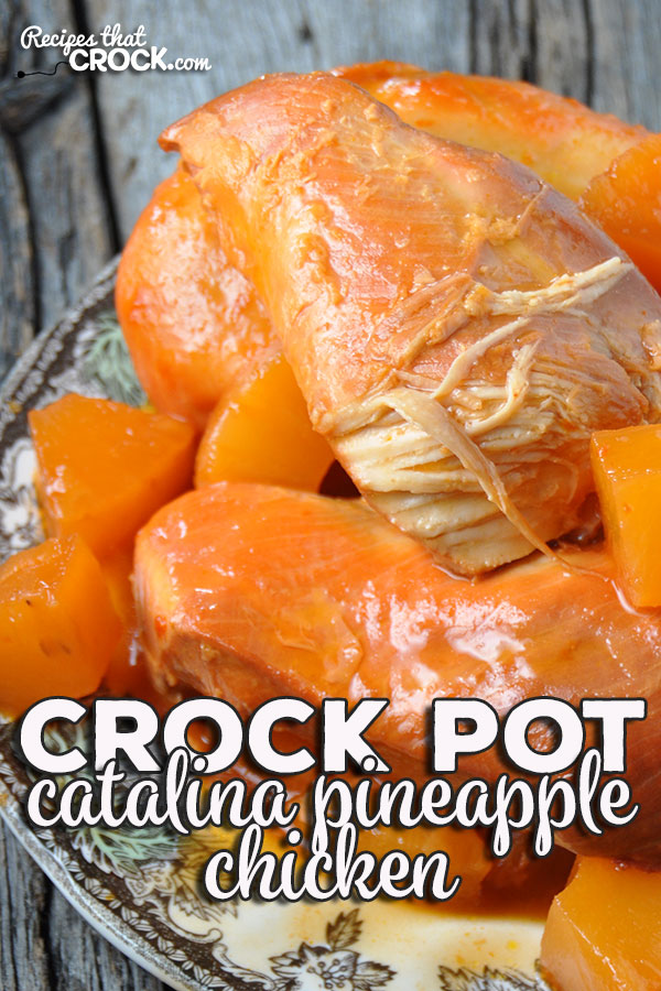 You may remember that I am not the quickest when it comes to prep. So when I tell you that this Crock Pot Catalina Pineapple Chicken Recipe took me 7 minutes flat from getting my crock pot out of the cabinet until I was walking out the door to work...you KNOW that it is a quick one!
