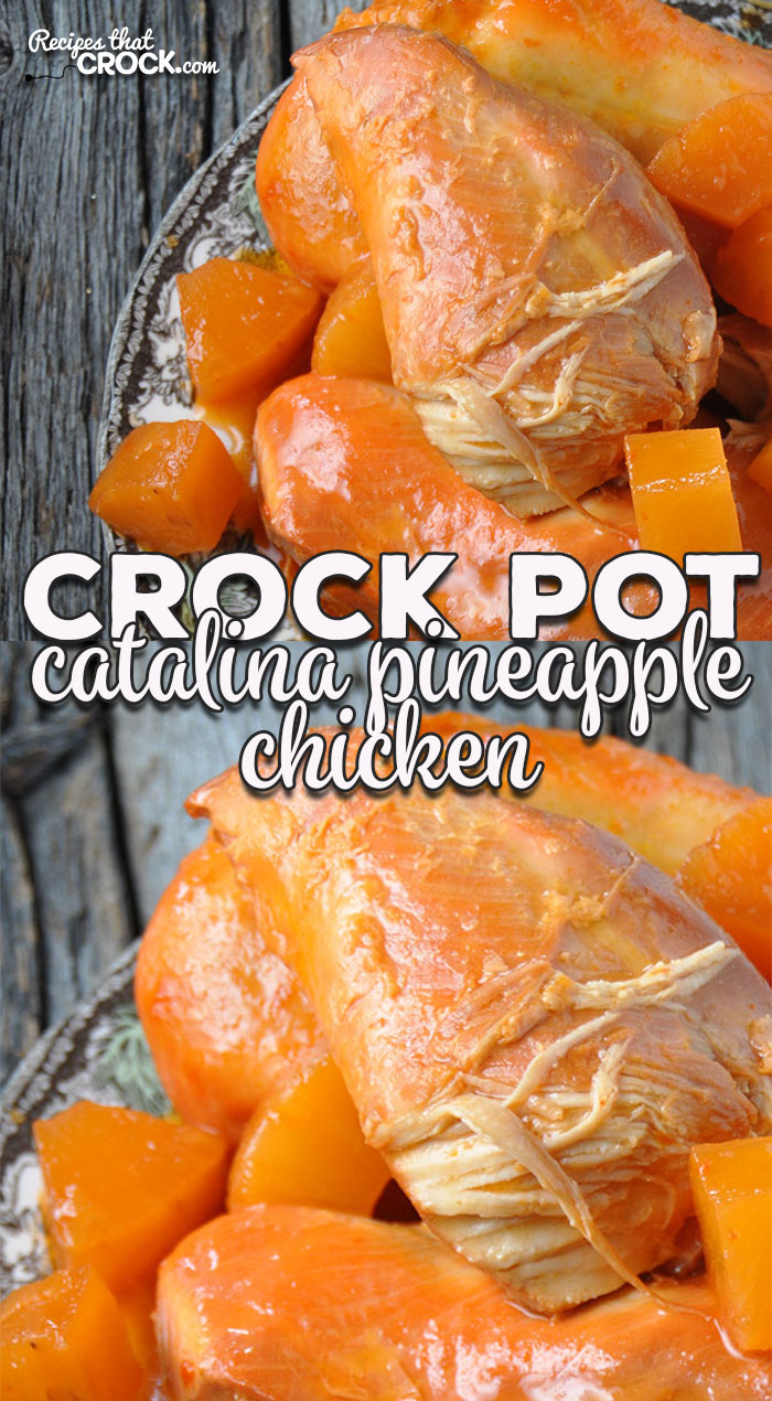 You may remember that I am not the quickest when it comes to prep. So when I tell you that this Crock Pot Catalina Pineapple Chicken Recipe took me 7 minutes flat from getting my crock pot out of the cabinet until I was walking out the door to work...you KNOW that it is a quick one!
