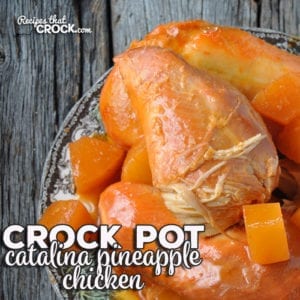 You may remember that I am not the quickest when it comes to prep. So when I tell you that this Crock Pot Catalina Pineapple Chicken Recipe took me 7 minutes flat from getting my crock pot out of the cabinet until I was walking out the door to work...you KNOW that it is a quick one!