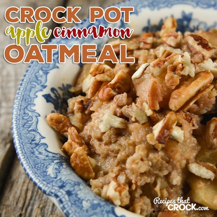 Crock Pot Apple Cinnamon Oatmeal