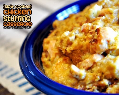 Slow Cooker Chicken Stuffing Casserole