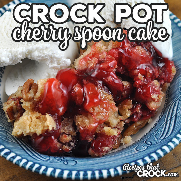 This Crock Pot Cherry Spoon Cake Recipe couldn't be easier! Just toss three simple ingredients in a slow cooker before dinner and when everyone is done eating, you will have a yummy dessert just begging for a scoop of your favorite ice cream!
