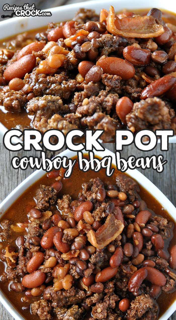 Are you looking for an easy dinner idea? Or, are you looking for a great slow cooker recipe to bring to a potluck? You simply must try these yummy Crock Pot Cowboy BBQ Beans. via @recipescrock