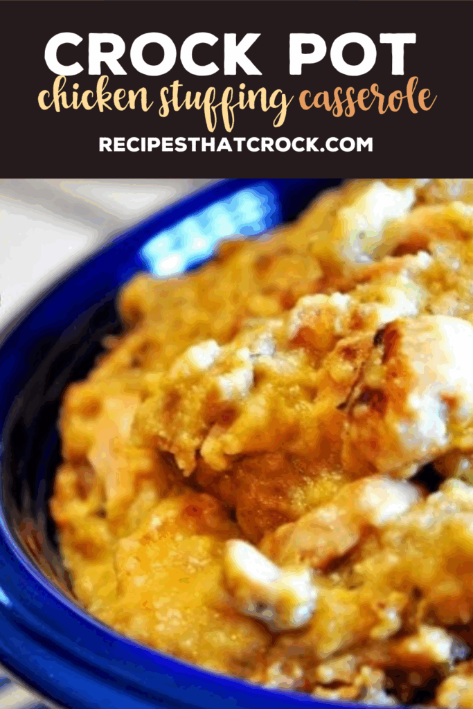 Are you looking for comfort food to throw into the crock pot? This Slow Cooker Chicken Stuffing Casserole turns an everyday dinner into a holiday tasting treat.