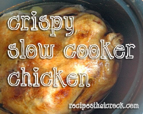 Crispy Slow Cooker Chicken. How to get crispy skin on chicken made in a #SlowCooker or #Crockpot.