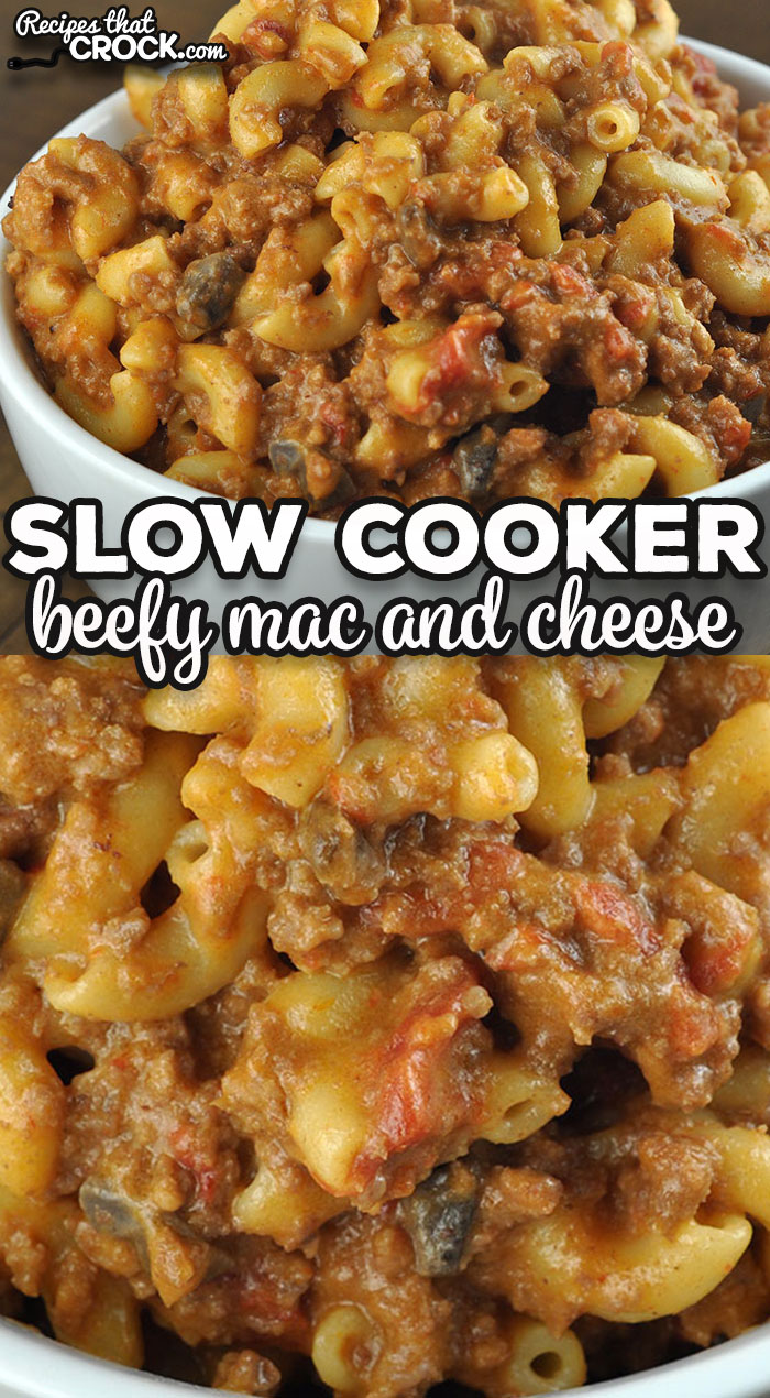 Are you a macaroni and cheese fan? This Slow Cooker Beefy Mac and Cheese will have your whole family signing up for macaroni and cheese for dinner!