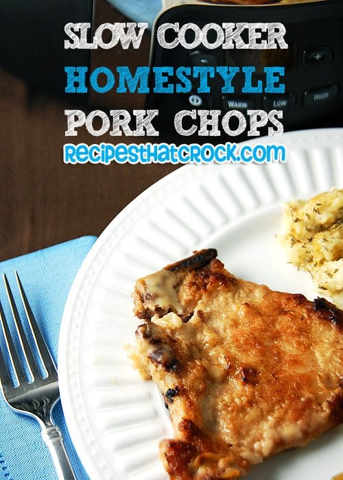 Are you looking for a flavorful recipe for some pork chops? I have you covered with these Slow Cooker Homestyle Pork Chops. So yummy!