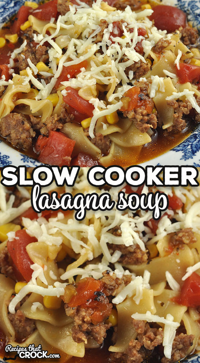 Are you looking for a new kind of soup to toss into your crock pot? This Slow Cooker Lasagna Soup is a great way to switch up your soup routine!