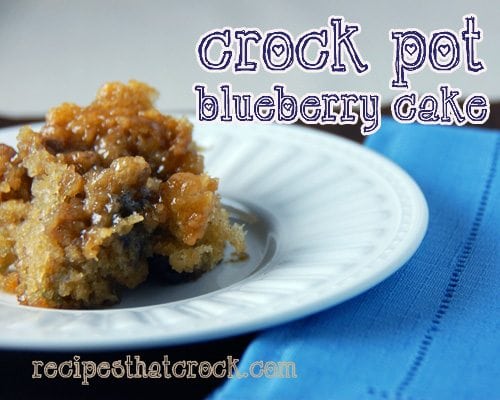 Crock Pot Blueberry Cake