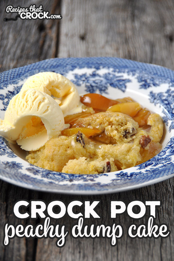 Love peaches or just want an ah-mazingly yummy recipe? Try out this Crock Pot Peachy Dump Cake! This is so yummy, I might add it to my list of must-make recipes for Thanksgiving!
