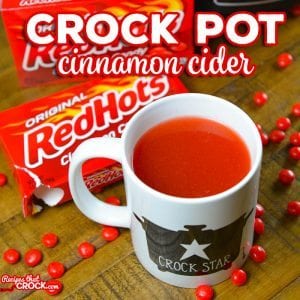 Are you looking for a warm festive drink  for the holidays? Whether you are grabbing a mug to snuggle up by the fire or serving up a ladle or two at your next Christmas party, this Easy Crock Pot Cinnamon Cider Recipe is sure to be a hit!