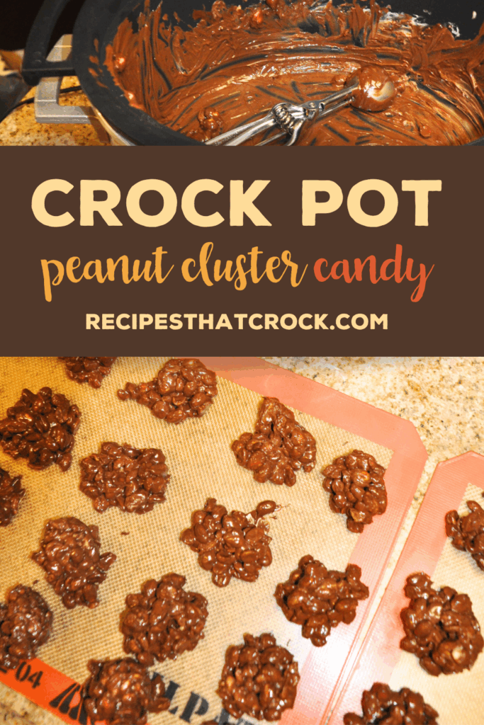 Are you looking for a quick and easy way to make candy? This recipe for Peanut Cluster Crock Pot Candy does not require any candy thermometers or constant stirring. You are just 4 simple ingredients away from a yummy treat!
