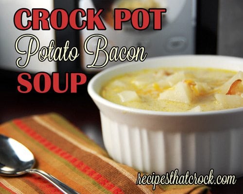 This Crock Pot Potato Bacon Soup is an easy comforting potato soup that you can make in your slow cooker.