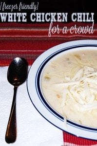 Freezer Friendly White Chicken Chili