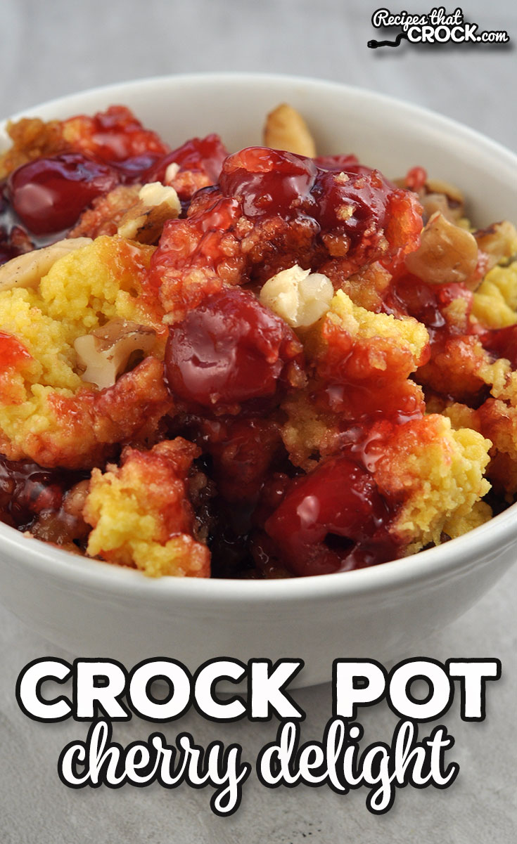 Need a great dessert that you can throw together easily? This Crock Pot Cherry Delight is just what you need! Oh. My. Yum. This dessert is good! via @recipescrock