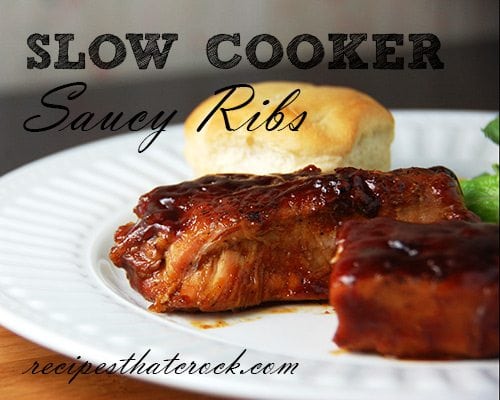 Slow Cooker Saucy Ribs