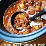 Are you looking for a super easy beef stew recipe that is knock your socks off good? Look no further. This Crock Pot Beef Stew recipe is hands down my favorite of all time!