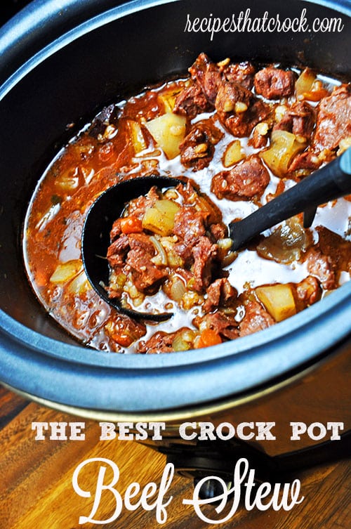 Are you looking for a super easy beef stew recipe that is knock your socks off good? Look no further. This Crock Pot Beef Stew recipe is hands down my favorite of all time!