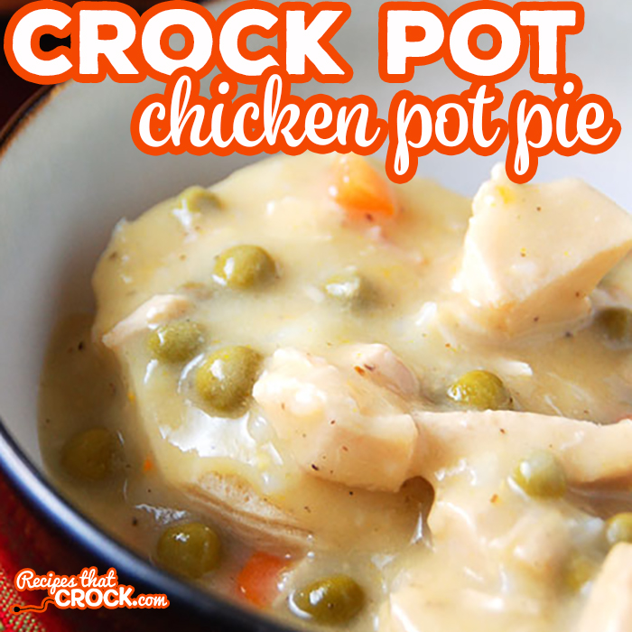 If you are looking for a yummy comfort food recipe, you should try this Crock Pot Chicken Pot Pie. This recipe takes tender chicken with vegetables in a creamy gravy and serves it over hot flaky biscuits. Yum!Â 