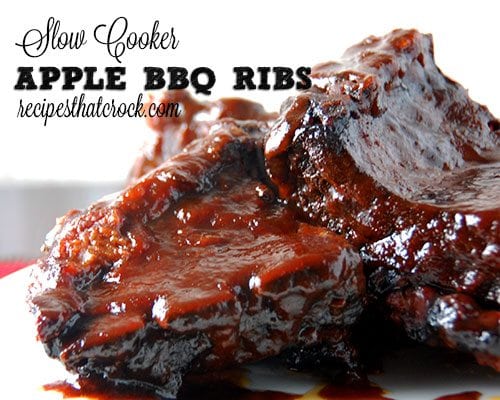 Slow Cooker Apple BBQ Ribs
