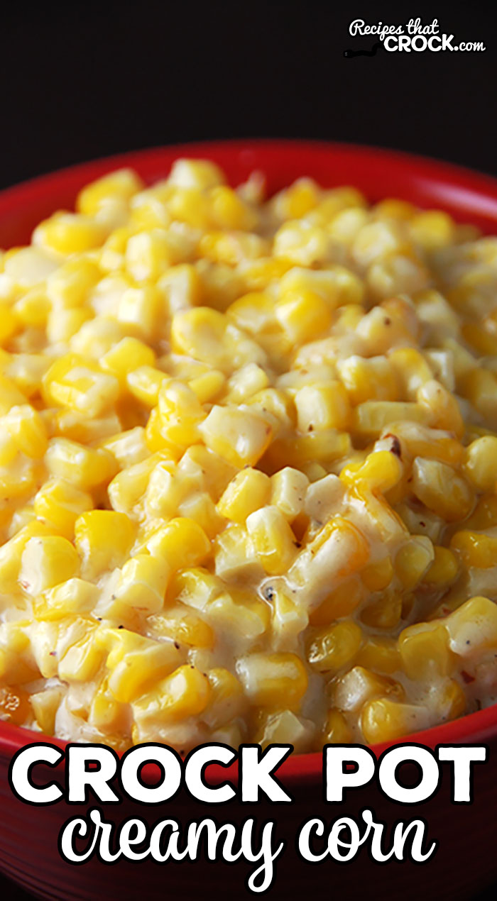 Creamy Crock Pot Corn is THE BEST corn side dish and so simple to make! The slow cooker does all the work. Perfect for the holidays, potlucks, picnics or a treat for a weeknight meal. via @recipescrock