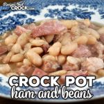 This Crock Pot Ham and Beans recipe could not be easier. This delicious creamy comfort food goes great with some sweet corn bread. So grab some left over ham or a couple ham hocks and get to crockin'.