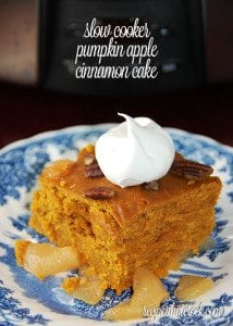 Slow Cooker Pumpkin Apple Cinnamon Cake