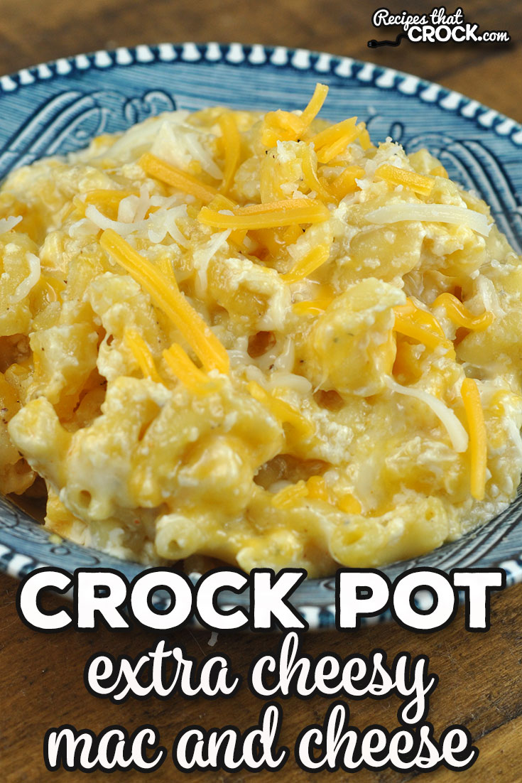 Do you love cheese? LOTS of cheese? Do you love a good Baked Macaroni and Cheese? This recipe for Extra Cheesy Crock Pot Mac and Cheese was made for you!