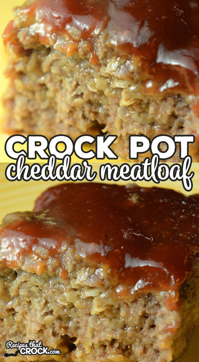 One of our MOST popular crock pot meatloaf recipes! Do you love meatloaf and want a quick and easy crock pot recipe? This Slow Cooker Cheddar Meatloaf is a delicious twist on your favorite meatloaf recipe!