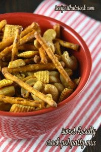 Sweet & Salty Crock Pot Party Mix