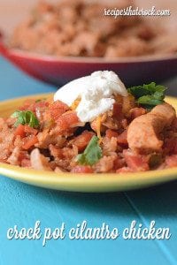 Crock Pot Cilantro Chicken