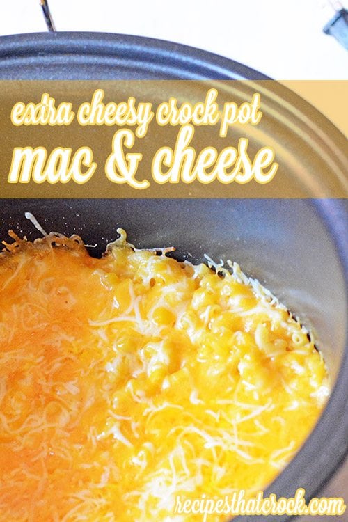 Do you love cheese? LOTS of cheese? Do you love a good Baked Macaroni and Cheese? This recipe for Extra Cheesy Crock Pot Mac and Cheese was made for you!