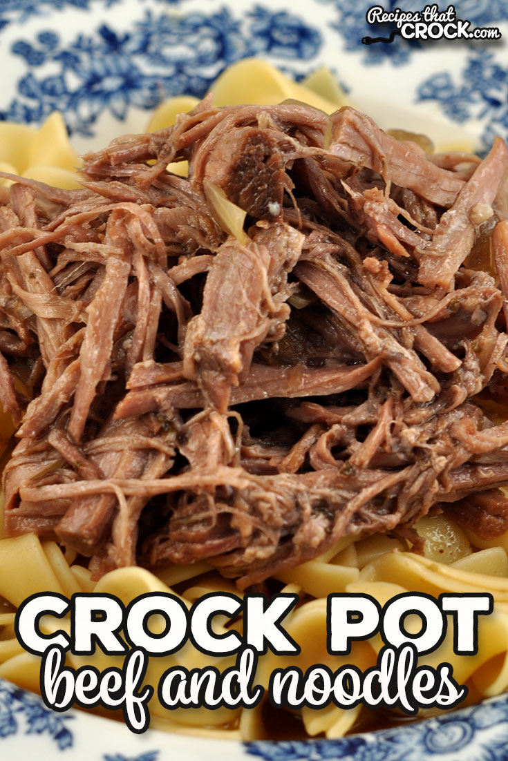 Mmm…beef and noodles...just like Mom and Gramma made them. Want the taste of Gramma’s roast over top of a bed of noodles and/or mashed potatoes? I have you covered with this Crock Pot Beef and Noodles. Yum! via @recipescrock