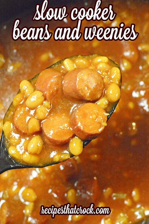slow cooker beans and weenies