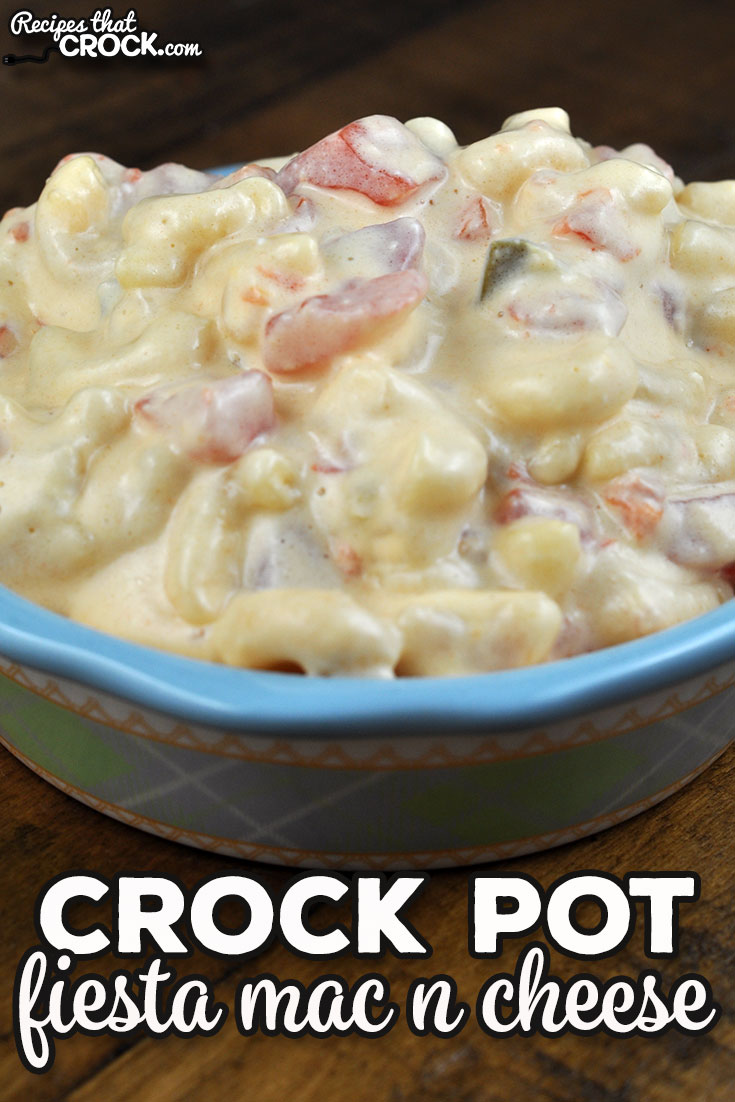 This Crock Pot Fiesta Mac n Cheese reminds me of my favorite queso dip... ya know, the kind you always say "Man, I could eat a bowl of this stuff!" via @recipescrock