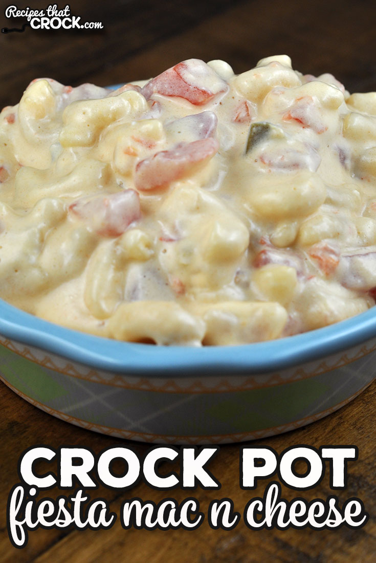 This Crock Pot Fiesta Mac n Cheese reminds me of my favorite queso dip... ya know, the kind you always say "Man, I could eat a bowl of this stuff!"
