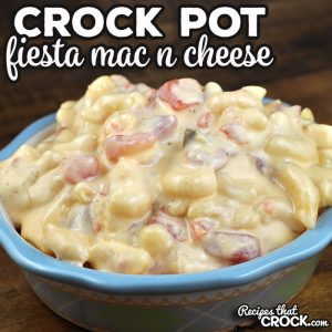 This Crock Pot Fiesta Mac and Cheese reminds me of my favorite queso dip...ya know, the kind you always say "Man, I could eat a bowl of this stuff!"