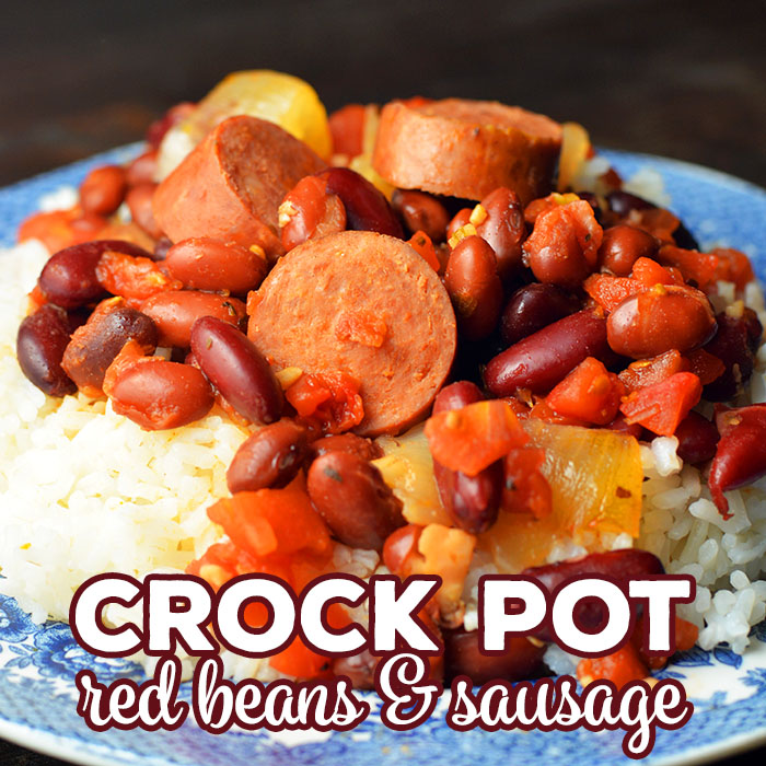 Does someone in you family just love red beans and rice? This Slow Cooker Red Beans and Sausage is a great recipe to serve over rice.