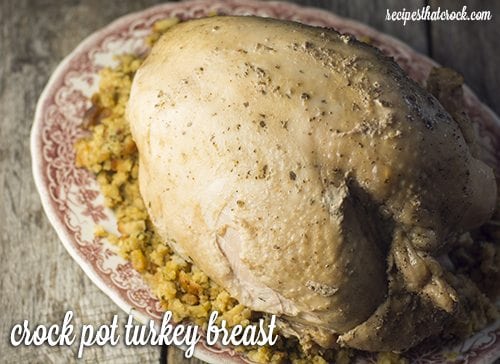Great recipe for a perfectly cooked juicy turkey breast straight from the crock pot!