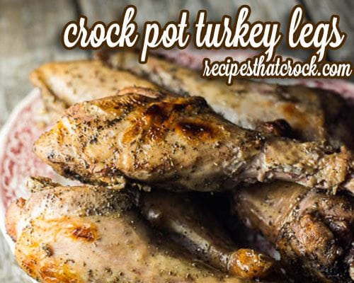 Crock Pot Turkey Legs are a great option for budget friendly holiday meals or weeknight dinners. The brine brings out all those holiday flavors in these legs for a fraction of the cost