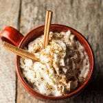 Hot Vanilla - Delicious warm beverage recipe for the crock pot! Great alternative to hot chocolate or addition to a hot beverage bar!
