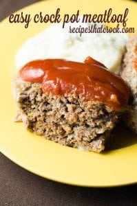 Easy Crock Pot Meatloaf: Are you looking for a wonderful meatloaf recipe? This easy crock pot recipe is one of my favorite ways to make meatloaf. These simple steps produce the delicious homemade favorite every time.