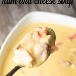 Crock Pot Ham and Cheese Soup: Delicious cheesy soup much like OCharley's Potato Soup only with ham instead. Perfect leftover ham recipe for your slow cooker.