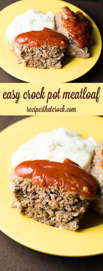 Easy Meatloaf Recipe: Are you looking for a wonderful meatloaf recipe? This easy crock pot recipe is one of my favorite ways to make meatloaf. These simple steps produce the delicious homemade favorite every time.
