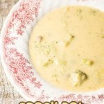 Are you looking for a warm and filling Broccoli Cheese Soup Recipe you can make in the crock pot? We love the fantastic flavor and texture of this broccoli cheese soup. It is as delicious as it is simple to make.