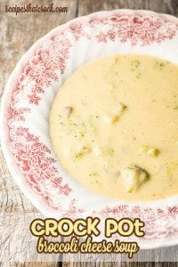 Are you looking for a warm and filling Broccoli Cheese Soup Recipe you can make in the crock pot? We love the fantastic flavor and texture of this broccoli cheese soup. It is as delicious as it is simple to make.
