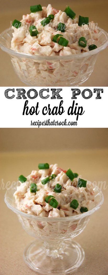 Do you love crab legs? What about cream cheese? Then you will love this Crock Pot Hot Crab Dip. It is creamy and deliciously flavorful!