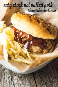 Easy Crock Pot Pulled Pork: Are you looking for a fool proof recipe for pulled pork? This is our go-to crock pot pork, pulled to perfection!
