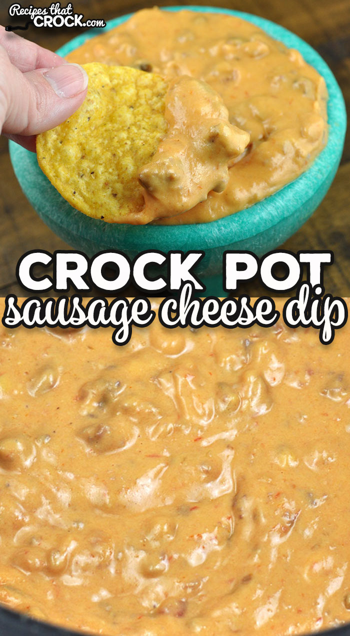 This easy crock pot sausage cheese dip couldn't be easier to throw together and is always a crowd favorite.  We've made this queso dip for years!